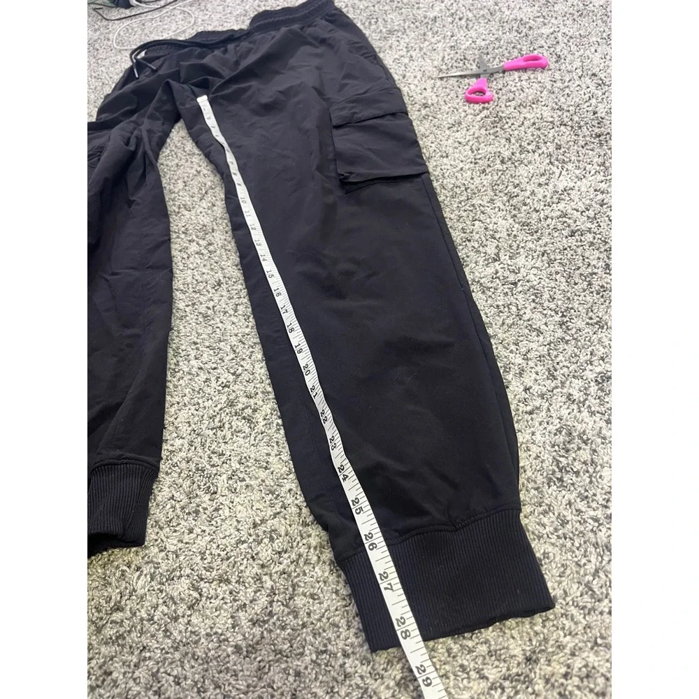 Alo Yoga It Girl Cargo Jogger Pants Black Size Small Woven Utility High Rise